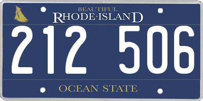 RI license plate 212506