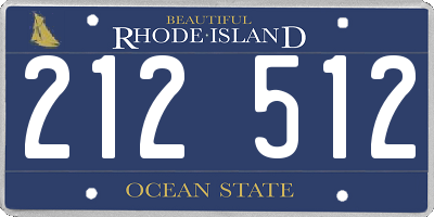 RI license plate 212512