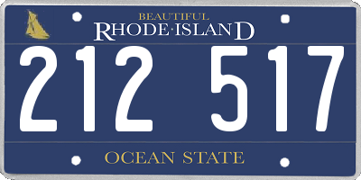 RI license plate 212517