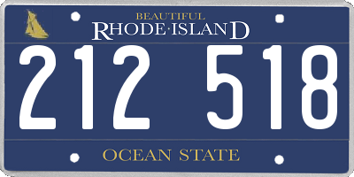 RI license plate 212518