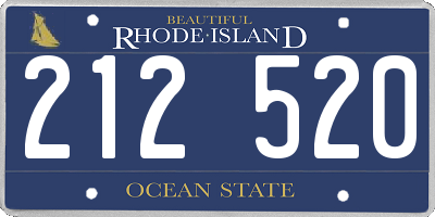 RI license plate 212520