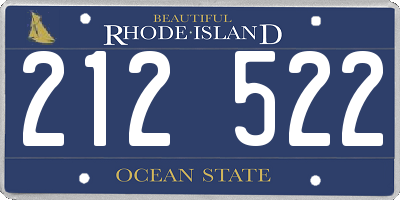 RI license plate 212522