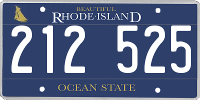 RI license plate 212525