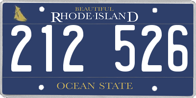 RI license plate 212526