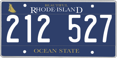 RI license plate 212527