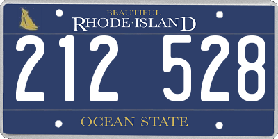 RI license plate 212528