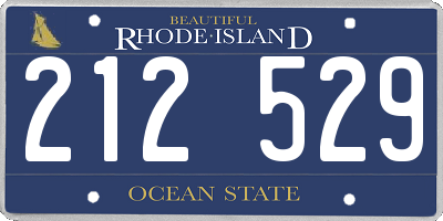 RI license plate 212529