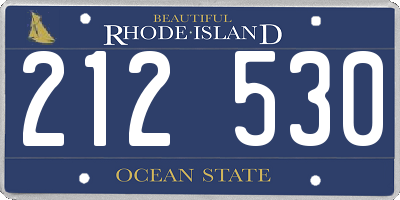 RI license plate 212530
