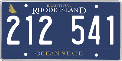 RI license plate 212541