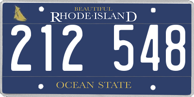 RI license plate 212548
