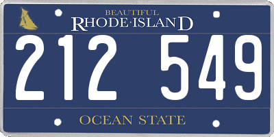 RI license plate 212549
