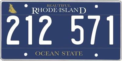 RI license plate 212571