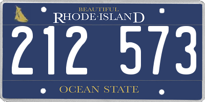 RI license plate 212573