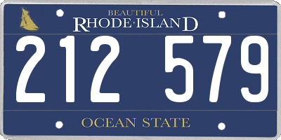 RI license plate 212579