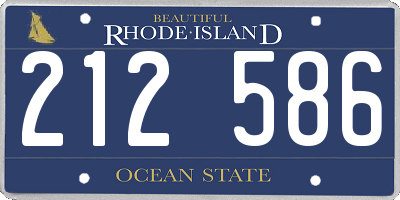 RI license plate 212586
