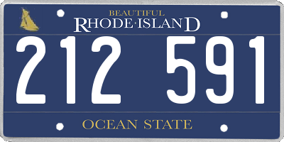 RI license plate 212591