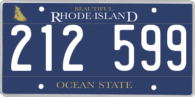 RI license plate 212599