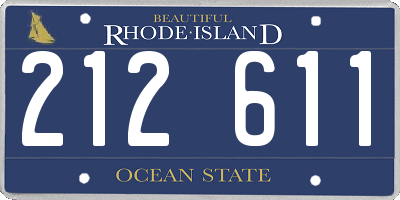 RI license plate 212611