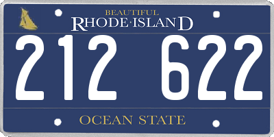 RI license plate 212622