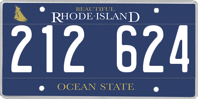 RI license plate 212624