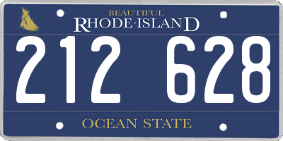 RI license plate 212628