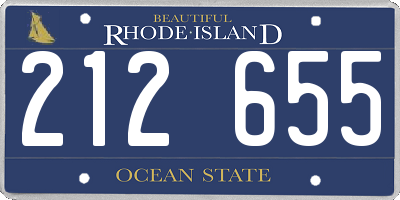 RI license plate 212655