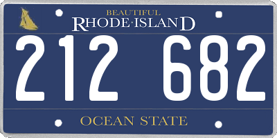 RI license plate 212682