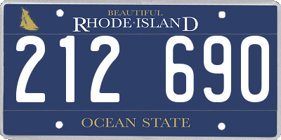 RI license plate 212690