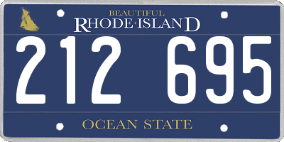 RI license plate 212695