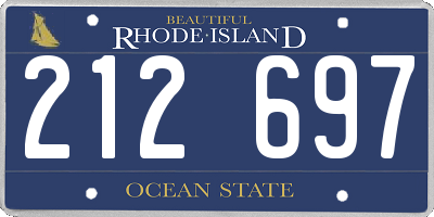 RI license plate 212697