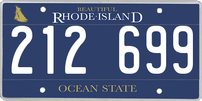 RI license plate 212699
