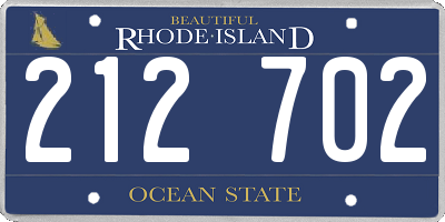 RI license plate 212702
