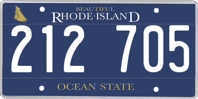 RI license plate 212705