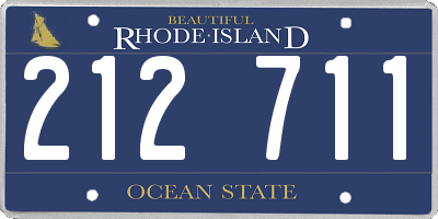 RI license plate 212711