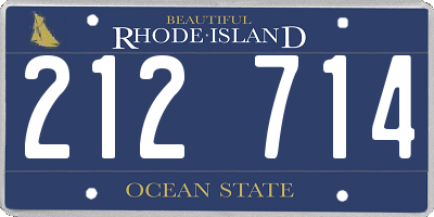RI license plate 212714
