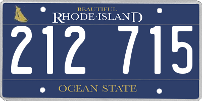 RI license plate 212715