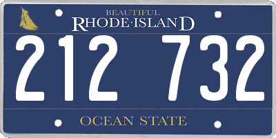 RI license plate 212732