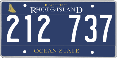 RI license plate 212737