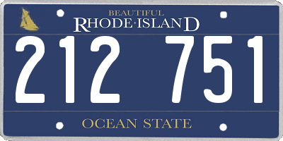 RI license plate 212751
