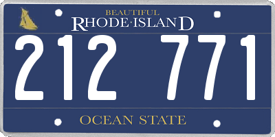 RI license plate 212771