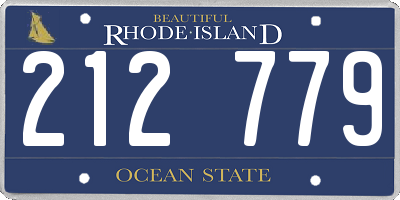 RI license plate 212779