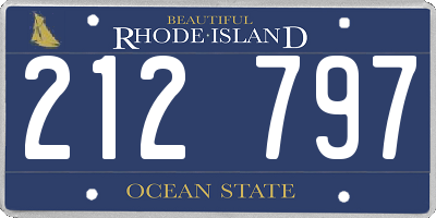 RI license plate 212797