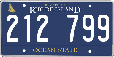 RI license plate 212799