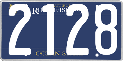 RI license plate 2128