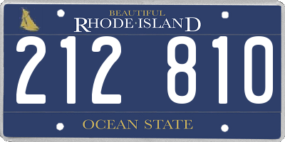 RI license plate 212810