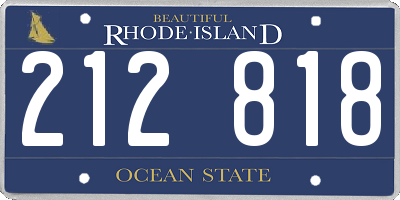 RI license plate 212818