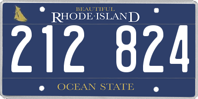 RI license plate 212824