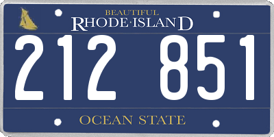RI license plate 212851