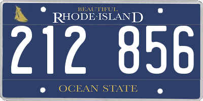RI license plate 212856