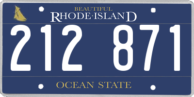 RI license plate 212871